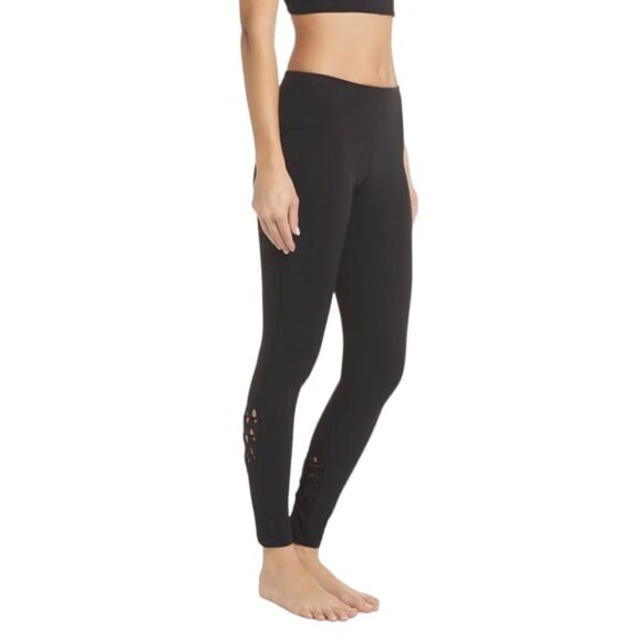 Free People FP Movement Revelation Black Knotted Woven Leggings | Athleisure - Picture 16 of 16